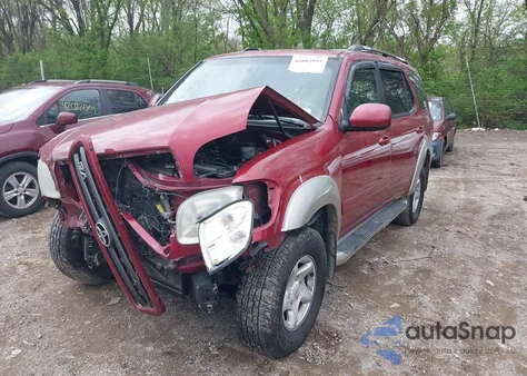 2001 Toyota Sequoia Sr5 V8 из США, поврежденный, VIN 5TDBT44A61S037255